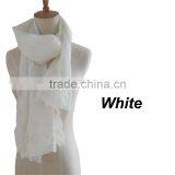Women Cotton Plain Hijab Shawl Lace Scarves Fashion Romantic Wedding Wear Muslim Scarf Long Size thumbnail-6