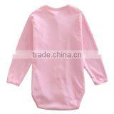 Sweet Heart Pattern Solid Color 100% Cotton Baby Romper With Long Sleeve thumbnail-6