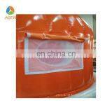 Inflatable Orange Red Brightly Painted Dome Tent For Sale thumbnail-3