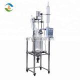 Lab Double Jacketed Chemical Continuous Stirred Glass Reactor