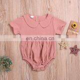 Baby Girl Doll Collar Romper Toddler Infant Summer Bodysuit Short Sleeve Jumpsuit thumbnail-4