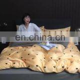 2020 Summer Hot Selling Super Soft Washed Silk Luxury Duvet Cover Pillow Cases and Bed Sheet 4pcs Bed Linen Bedding Set