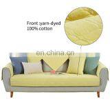 Wholesale Custom 100% Cotton Simple Style Fabrics Striped Non-slip Sofa Cover thumbnail-4