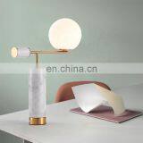 Modern Glass Ball Marble Base Table Lamp For Living Room thumbnail-5