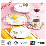 Porcelain Dinner Set/Customized Dinnerware Sets/Square Shape Plates Ceramic/Beautiful Decal Tea Coffee Cup & Saucer