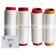 Wholesale 100% Polyester Material Poy Polyester Yarn White Dyed Textured Yarn