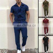 Wholesale Customized Men's One-piece Woven Suit Zipper Access Control Personality One-piece Shirt thumbnail-3