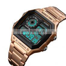 SKMEI China Brand Stainless Steel Back 3atm Water Resistant Men Compass Watch