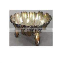 Curved Metal Brass Bowl thumbnail-1