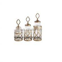 Clear Glass Fancy Jar Canister Sets