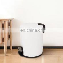 2021 New Nordic Unique Design 5 Liter 12 Liter Round Pedal Trash Bin With Non-slip Pad