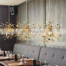 Gold Chrome Stainless Steel Circular Ring Pendant Lighting Round LED Chandelier Lamp For Cinema Hotel