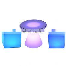 Remote Light up Bar Stool Led Cube Chair Portable Bar Sedia da Giardino thumbnail-1