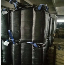 1500kg Baffle PP Bulk Bag Packing for Industrial Sand and Powder, Black Color Fabric, Safe Factor:5:1 thumbnail-1