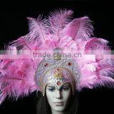 Wholesale Feather Headdress Indian Ostrich Feather Headdress thumbnail-3
