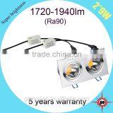 2x9w 2700k-3200k Color Temperature Barbershop Lighting Square Led Downlights thumbnail-2