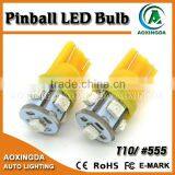 Pinball Led Bulb #555 Yellow 6.3V AC DC