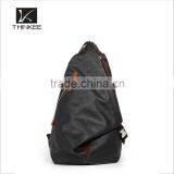 China Suppliers Fashion PU Leather Men Unbalance Bucket Style School Backpack