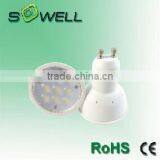 2835SMD 4.5W Gu10 50*60mm 2 Years Warranty CE RoHS Plastic LED Spot Lighting Bulbs
