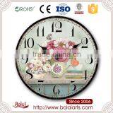 Elegant Home Life as Desks Books and Rose Decoration Mdf Clock for Hotel thumbnail-1