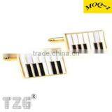 TZG09287 The Popular Gold Piano Cufflink Cuff Link
