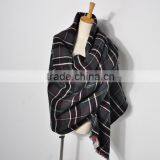 New Product High Quality Fashion Pallium/big Grid Warm ShawlWJ-666 thumbnail-2