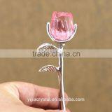 Factory Directly Sale AAA k9 Crystal Miniature Rose Flower for Wedding Gift Decoration Home thumbnail-3