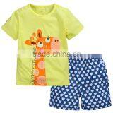Cotton Cartoon Giraffe Baby Clothing Sets for Baby Kids Clothes Sets High Quality Printed Baby Clothing Sets Children Clothes thumbnail-1