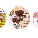 2014 Hot PVC Lovely Bear Round Shape Pocket Mirror for Wholesale,MA109
