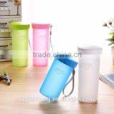 Wide mouth frosted portable leak proof plastic drinking water bottle YB-0116,YB-0117