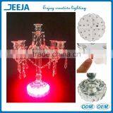 15cm LED centerpiece tall crystal candelabra vase wedding decoration RGB base light