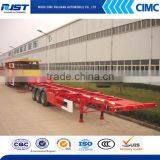 China Truck Trailer Supplier 3 Axle 40ft Skeleton Container Semi Trailer for Sale