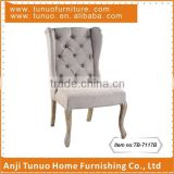 Dining chair,Luxury,Tufted back with buttons,Rubber wood and fabric,TB-7117B                        
                                                Quality Choice
