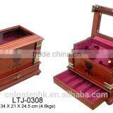 Antique Wooden Display Jewelry Box thumbnail-1