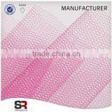 356gsm Weight Pink Color Net Fabric