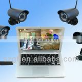 2.4Ghz Wireles USB DVR IP Monitoring CCTV Quad Camera