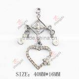 Fashion Decoration Metal Heart Charm Pendant thumbnail-1