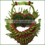 Basket Shaped Lucky Bamboo Air Bonsai Tree Dracaena Sanderiana Indoor Aquatic Feng Shui Plants Nursery Garden Decoration thumbnail-6