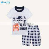 BKD boys clothing with soft cotton fabric , boys print set, boys suit