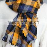 Worsted Cashmere Light Checked Scarves thumbnail-1