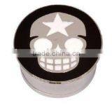 Stainless Steel Ear Plug With Star Skull Ear Gauges Body Piercing Jewelry