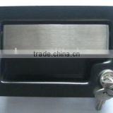 paddle latch with black powder polyester top coat