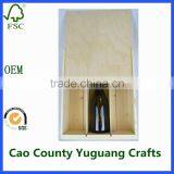 Champagne Wine Bottle Gift Box Slide Top Wooden Boxes