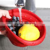 Best selling BPA Free home used silicone collapsible fruit and vegetable cleaing basket