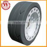 108022 SkyJack Non-Marking 200x8 Wheel and Tire Assembly With Brake