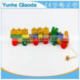 Wood Puzzle Train Toys Geometric Building Blocks Education Gift thumbnail-1