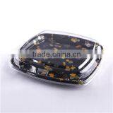 Square Black Disposable Plastic Food Tray thumbnail-3