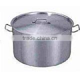Stainless Steel Flat Stockpot With Extra Thick Bottom (Lid Thickness 1.0mm) thumbnail-1