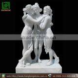 Hand Carved Famous The Three Graces Marble Statue thumbnail-1