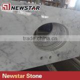 Polished Top Quality White Marble Countertop Bianco Carrara Marble thumbnail-1